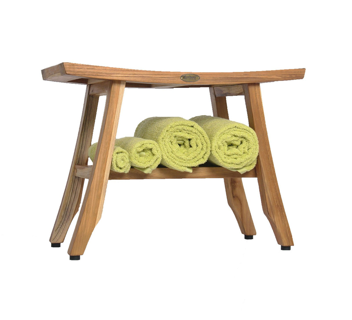 EcoDecors, 24 inch, Brown, Teak Shower Bench, Teak Bench Shower, Teak Shower Bench for Inside Shower, Teak Bathroom Bench, Teak Wood Shower Bench EcoDecors