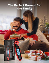 Vuwwey Instant Read Meat Thermometer Digital for Cooking with Dual Probe, Big Backlit & Calibration, Food Thermometer for Oven, Candy, BBQ, Grill, Smoker & Oil Fry, Gifts for Men, Kitchen Essentials Vuwwey