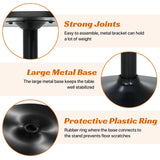 40-Inch High Top Round Bar Table with Metal Base - Sturdy Small Bistro Drink Table for Home & Kitchen Spaces BORGEBY