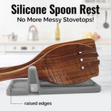 Zulay Kitchen Silicone Utensil Rest - BPA-Free, Durable Spoon Rest with Drip Pad - Heat-Resistant Spoon Rest for Stove Top - Spoon Rest for Kitchen Counter - Kitchen Gadgets & Kitchen Utensils Holder Zulay Kitchen