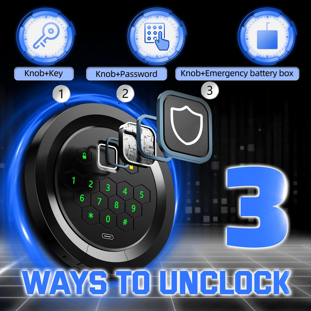 Lnoauys 8-10 Gun Safe for Rifles and Pistols, Gun Cabinets for Rifles and Shotguns, Long Gun Safe for Home Rifle and Pistols with Dual Alarm & Mute Mode, Gun Cabinet with Quick Access and Gun Rack Lnoauys