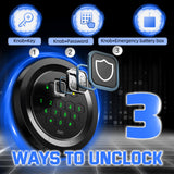 Lnoauys 8-10 Gun Safe for Rifles and Pistols, Gun Cabinets for Rifles and Shotguns, Long Gun Safe for Home Rifle and Pistols with Dual Alarm & Mute Mode, Gun Cabinet with Quick Access and Gun Rack Lnoauys