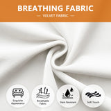 LEVNARY Chesterfield Loveseat Velvet, Upholstered Sofa with Button-Tufted Back, Mid-Century Modern Sofa with Solid Wood Legs, 2 Seater Couches for Living Room (White) LEVNARY