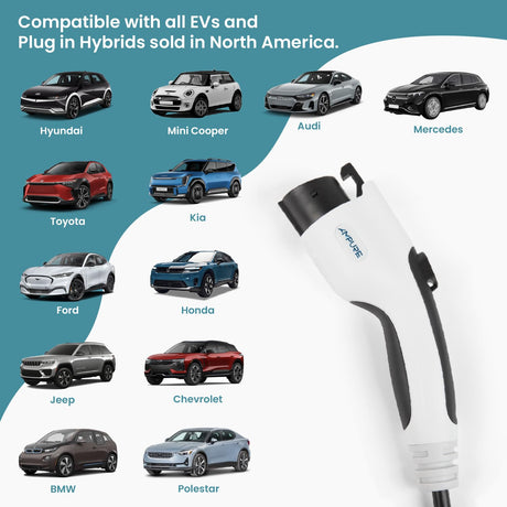 Ampure Portable EV Charger Level 2 Fast Charging Electric Car Charger with Carry Bag, 120v & 240v Nema 14-50 Plug-in, 20ft Cable - Indoor/Outdoor UL Energy Star Certified AMPURE