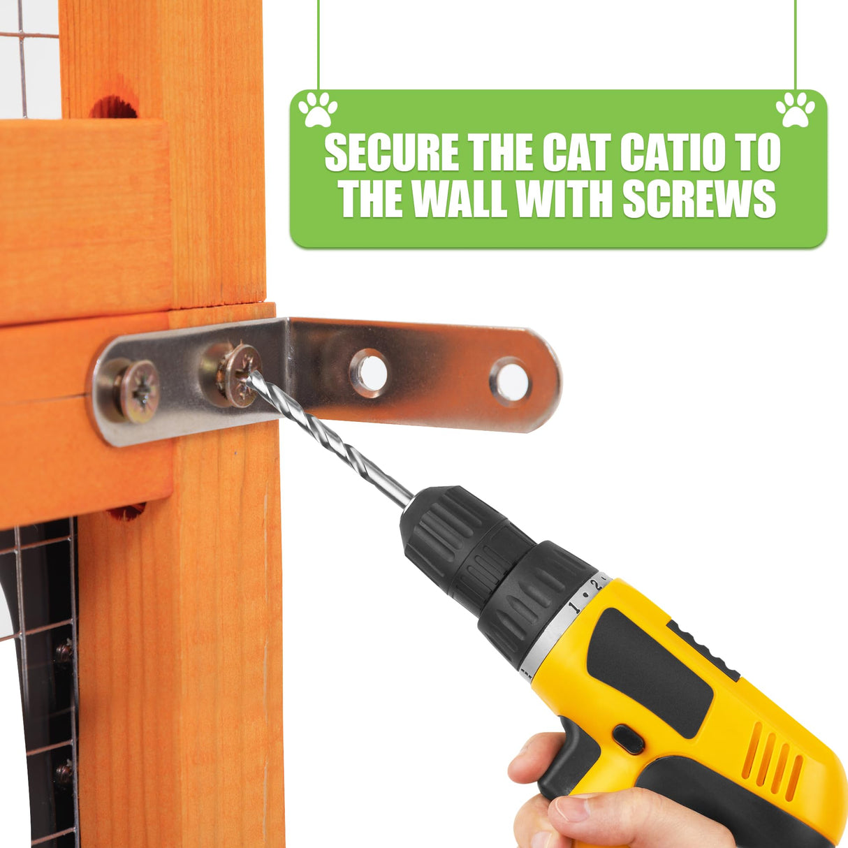 COZIWOW Catio Outdoor Cat Enclosure Window Catios for Indoor Cats Outside Patio Wooden Cattery with Large Door, Walks, Waterproof Roof, Resting Box, 104" L Extra Wide, Orange COZIWOW