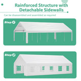 YOPTO 20x32FT Party Tent, Large Wedding Event Shelters with 3 Storage Bags & Removable Sidewalls,Outdoor Heavy Duty Canopy Gazebo Commercial Tents for Parties Carport Camping Garden Patio YOPTO