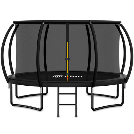 Gigu 14 FT Trampoline with Basketball Hoop Water Sprinkler Spiral Ground Stakes Trampolines Outdoor Yard for Adults Kids Gigu