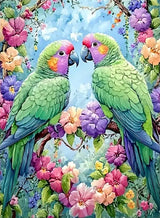 Bird Diamond Art Kits for Adults Beginner, Valentine's Day DIY Modern Diamond Painting Kits 5D Two Birds Diamond Dots Gem Art Crafts with Tools,Round Full Drill Crafts for Home Decor&Gift-12x16in BAWKENTON