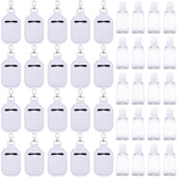 Duufin 40 Pieces Hand Sanitizer Holder Empty Travel Bottle Set Including 20 Pieces Hand Sanitizer Keychain Holders and 20 Pieces Reusable Flip Cap Travel Bottles for Hand Sanitizer, White Duufin