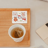 MAIKESUB Sublimation Blanks Drink Coasters Absorbent Coaster Sets of 6 Square Ceramic Drink Coaster for Tabletop Protection Suitable for DIY Crafts Painting Kinds of Cups Wooden Table Cool Home Decor MAIKESUB