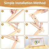 Needlepoint Embroidery Tapestry Scroll Frame, Cross Stitch Frame, Wood Needlework Frame, Quilting Hoop Stand, Needlepoint Frames for Stitching, Needlepoint Holder for Sewing Projects Craft 21.5" x 12" Tzgsonp