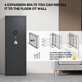 KAER 12-15 Gun Safe,Long Gun Safe for Home Rifle and Pistols, Large Unassembled Rifle Safe with 3 Removable Gun Racks, Digital Gun Cabinet with 4 Pistol Pockets KAER