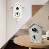 WALPLUS Modern Cuckoo Clocks for Wall Hourly Chiming Coo Coo Clock Volume Adjustable Cookoo Clock Removable Pendulum Christmas Cuckoo Clock Gift White Interior Decoration WALPLUS