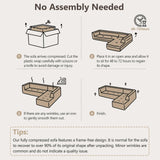 110'' Modern Curved Sofa Sectional, Arc 4-Seater Foam Couch Compressed in-a-Box, Boneless Cloud Couch with Extra-Deep-Wide Seats in Comfortable Chenille, No Assembly,Cream White Olodumare