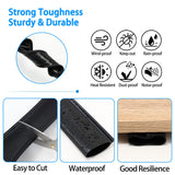 Gaahing 0.19" P-Bulb Garage Door Bottom Seal Strip - Replacement Impact Buffer Weatherstripping, Fits Single Track Overhead Door (9.8FT, Black) Gaahing