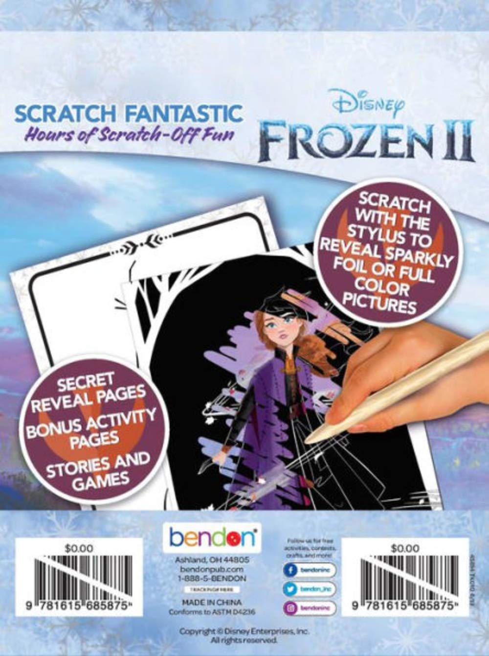 Bendon Frozen II Scratch Off Fantastic Activity Book Bendon