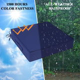 MJIAIDEA Outdoor Chair Cushions Set of 2 for Patio Furniture 22x22x4 Inch Waterproof Patio Chair Cushion 3 Year Color Fastness Square Elastic Foam Garden Sofa Couch Pads with Ties and Handle,Blue MJIAIDEA