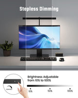 SUPERDANNY LED Desk Lamp for Office Home, Eye-Caring Desk Light with Adjustable Gooseneck, 12W Touch Control Dimmable Brightness, Architect Clamp Lamp with USB Adapter for Reading Study Workbench SUPERDANNY