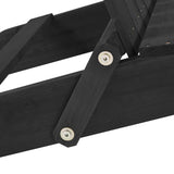 Yaheetech Folding Adirondack Chair Set of 6 Outdoor, 300LBS Solid Wood Garden Chair Weather Resistant, Fire Pit Lounge Chairs for Garden/Yard/Patio/Lawn, Black Yaheetech