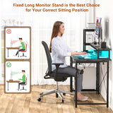 armocity 2024 Upgrade Gaming Desk with LED Lights, Small Computer Desk with Long Monitor Stand, 47.2'' Reversible Laptop Table with Storage Shelves, Small Desk for Small Spaces, Gaming Room, Grey armocity