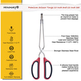 HINMAY Stainless Steel Scissor Tongs 10-Inch and 12-Inch Set, Set of 2 HINMAY