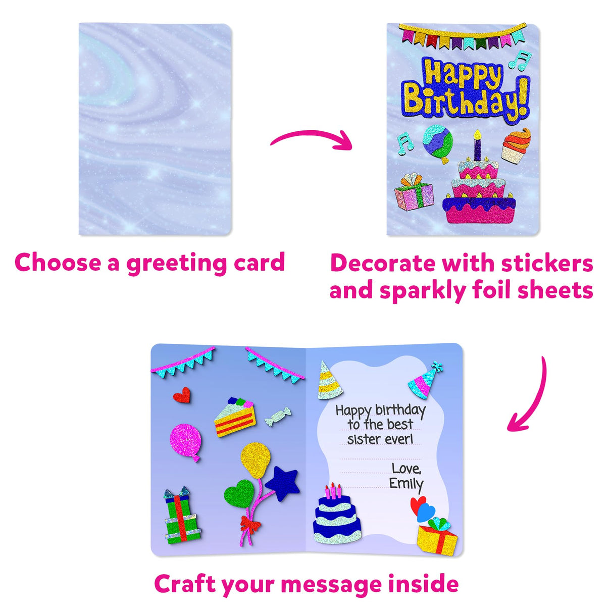 Skillmatics Foil Fun - Card Making Set, No Mess Art for Kids, Craft Kits & Supplies, DIY Creative Activity, Gifts for Girls & Boys Ages 4, 5, 6, 7, 8, 9 Skillmatics
