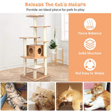 Tangkula Tall Cat Tree, 69-Inch Modern Cat Tower with Sisal Rope Scratching Posts, Wood Cat Tree with Multi-Layer Platform, Cat Condo Furniture with Washable Cushions for Indoor Cats Large Adult Tangkula
