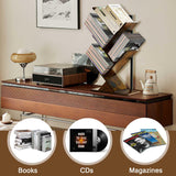 BESHIGH Wood Floating Hanging Shelves Storage for Wall, 4 Tier Wall Mount Tree Bookshelf for Displaying Books/CDs/Magazine, Unique Wall Bookcase for Home, Office, Living Room BESHIGH