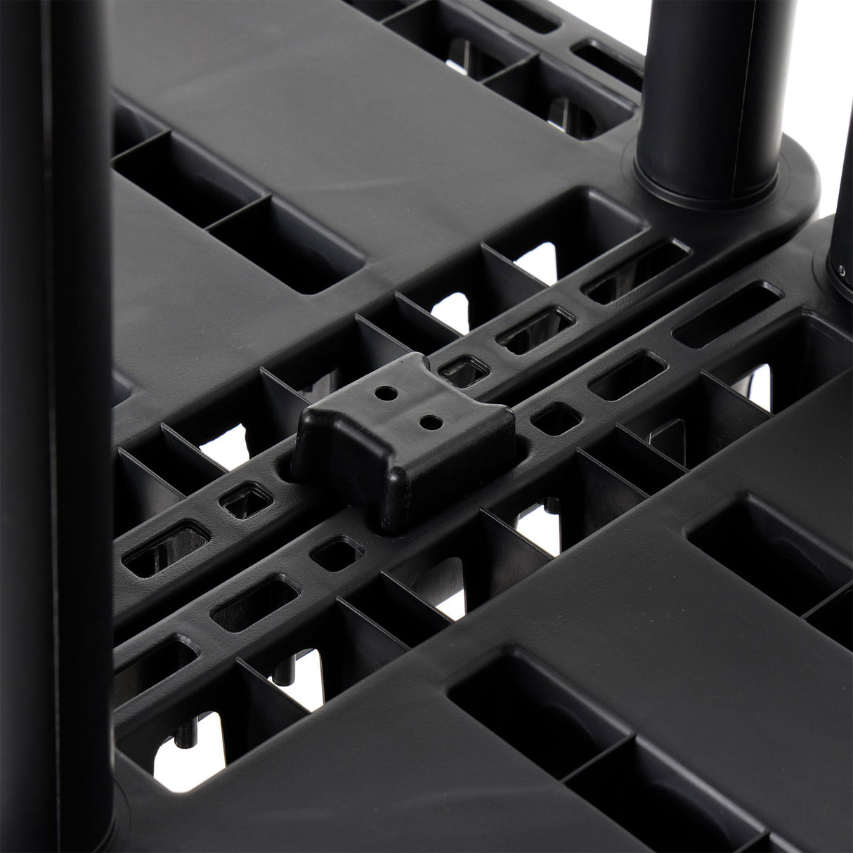 Gracious Living 4 Shelf Knect-A-Shelf Ventilated Light Duty Storage Unit 12 x 24 x 48 Organizer for Home, Garage, Basement & Laundry, Black Gracious Living