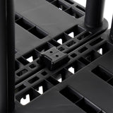 Gracious Living 4 Shelf Knect-A-Shelf Ventilated Light Duty Storage Unit 12 x 24 x 48 Organizer for Home, Garage, Basement & Laundry, Black Gracious Living