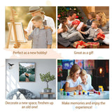 Artunion Mountain Lake Boat Paint by Numbers for Adults Beginner, Landscape Paint by Number Kits, DIY Oil Painting Paint by Number Kits on Canvas Arts Craft for Home Wall Decor 16x20 Inch Artunion