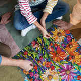 Bgraamiens Puzzle-Mosaic Art Flowers-1000 Pieces Mosaic Art Paper Puzzle for Adults, Stained Glass Art Puzzle with Flowers, Impossible Puzzle Color Challenge Flowers Puzzle for Adults Bgraamiens