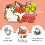 Needle Minders for Needlepoint [3 Pack] Needle Minder for Cross Stitch and Embroidery, Magnetic Needle Minder for Organizing, Cute Needle Nanny Magnet in 2 Pieces [Hedgehog, Fox, Cactus] Kraftex