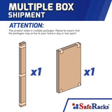 SafeRacks 4x6 Overhead Garage Storage Rack - Height Adjustable Steel Overhead Storage Rack - 500 Pound Weight Capacity (White, 24"-45") SafeRacks