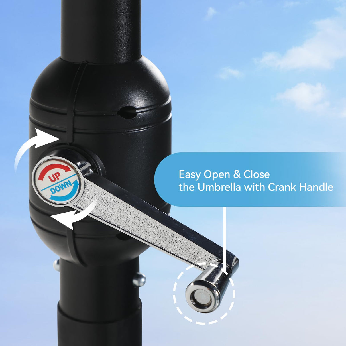 GREEN PARTY 15 ft Rectangle Patio Umbrella with Solar Lights and Base Included, Double-Sided Market Table Umbrella with Crank, Large Outdoor Umbrellas for Patio Poolside Garden Backyard, Navy Blue GREEN PARTY