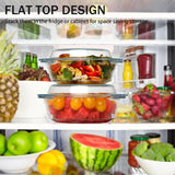 ZYER Round Glass Casserole Dish Set, Glass Casseroles Cookware with Glass Lid, Glass Casserole Dish With Lid(Set of 3-1L+1.4L+1.7L) ZYER