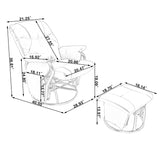 JIASTING Recliner Chair with Ottoman Living Room Chairs Faux Leather Glider Chair 360 Degree Rotation Leisure and Relaxation Furniture (Black) JIASTING