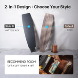 Consciot 52 Inch Ceiling Fan With Lights, Modern Black Ceiling Fan, Remote Control, Quiet Reversible DC Motor, Flush Mount, Dimmable 3CCT LED Light, Double Finish Blade, For Indoor Bedroom Living Room Consciot