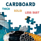 Fall Fish Puzzles for Adults 1000 Pieces, Autumn Nature Art Jigsaw Puzzles, Flower Lotus Pond Puzzles BBOLDIN