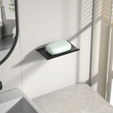 Bernkot 10'' Corner Shower Shelf w/Soap Holder, 304 Stainless Steel Grout in Shelf for Bathroom, Recessed Shelf Rack for Tiled Wall, No Drilling Needed (Black) Bernkot