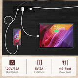 Homieasy Wine Bar Cabinet with Power Outlets & LED Lights, Industrial Liquor Cabinet with Adjustable Wine Racks, Coffee Station Cabinets with Storage for Kitchen/Home, Black Homieasy