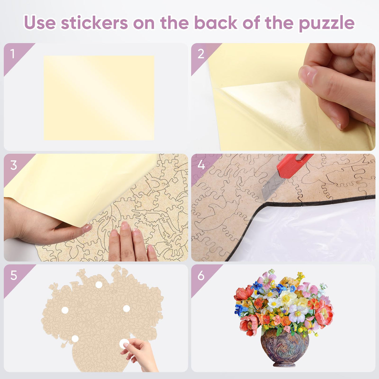 delobil Flower Wooden Puzzles for Adults, 200 Pieces Jigsaw Puzzles, Unique Shaped Medium Size Liberty Wood Puzzle Gift for Adults and Kids, Family Game 11'' x 11.3'' delobil