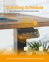 CubiCubi Electric Standing Desk, 48 x 24 Inches Height Adjustable Sit Stand Desk, Ergonomic Home Office Computer Workstation, Rusticbrown CubiCubi