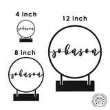 ROCC RUSTED ORANGE CRAFTWORKS CO. Anderson Tabletop or Shelf Personalized Name Sign - freestanding personalized family name sign last name signs for home decor custom name sign standing (4 inch Name Only) ROCC RUSTED ORANGE CRAFTWORKS CO.