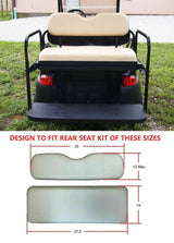 Huskey 4PCS Golf Cart Front/Rear Seat Covers for EZGO Medalist/TXT 94-13 Custom Two-Tone Black/Blue Diamond Stitching with Blue Piping, Marine Grade Huskey Parts Company