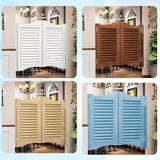 Cafe Swinging Doors,Retro Louvered Saloon Swing Door,Solid Wood Cowboy Door Partition Door Bar Kitchen Auto Close Fence Half Waist Door, with Stainless Steel Hinges,Customizable (W 33in x H 36in) NIANXINN