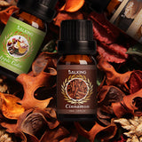 SALKING Autumn Fragrance Oils, Premium Fall Essential Oils for Diffuser, Scented Oils Gift Set for Soap Candle Making Scents - Cinnamon, Pumpkin Spice, Apple Cider, Vanilla, Forest Pine, Snickerdoodle SALKING