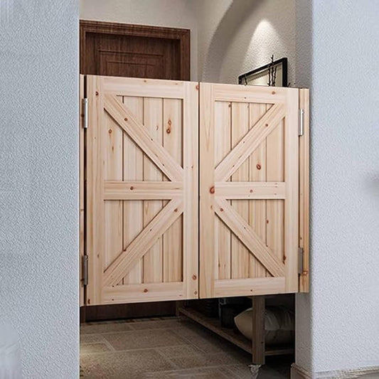 Swinging Doors Cafe Doors, Interior Solid Wood Swing Door, Saloon Cafe Doors, Auto Close Swinging barn Door Swinging Door, Bar Porch Entrance Counter Swinging Door for Indoor (31.5"x35.4")