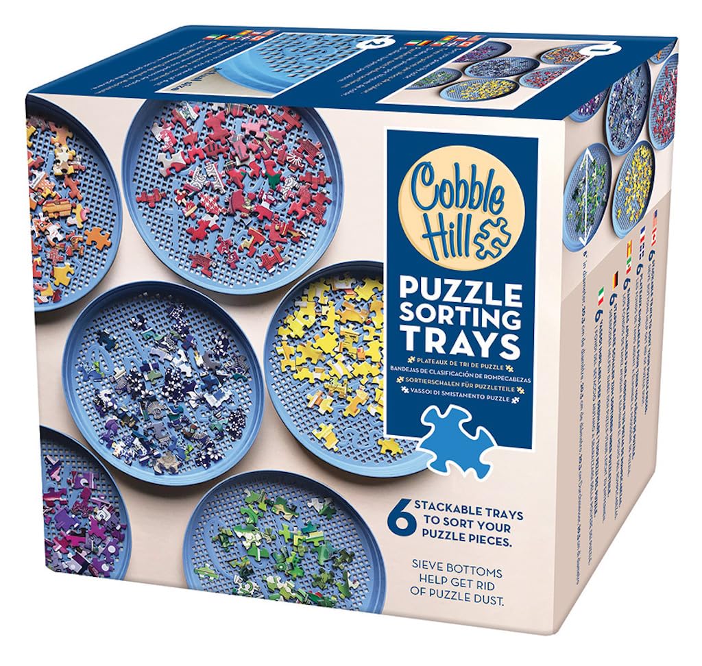 Cobble Hill Puzzle Sorting Trays - 6 Stackable Trays for Sorting and Sifting Puzzle Pieces Cobble Hill Puzzle Company Ltd.