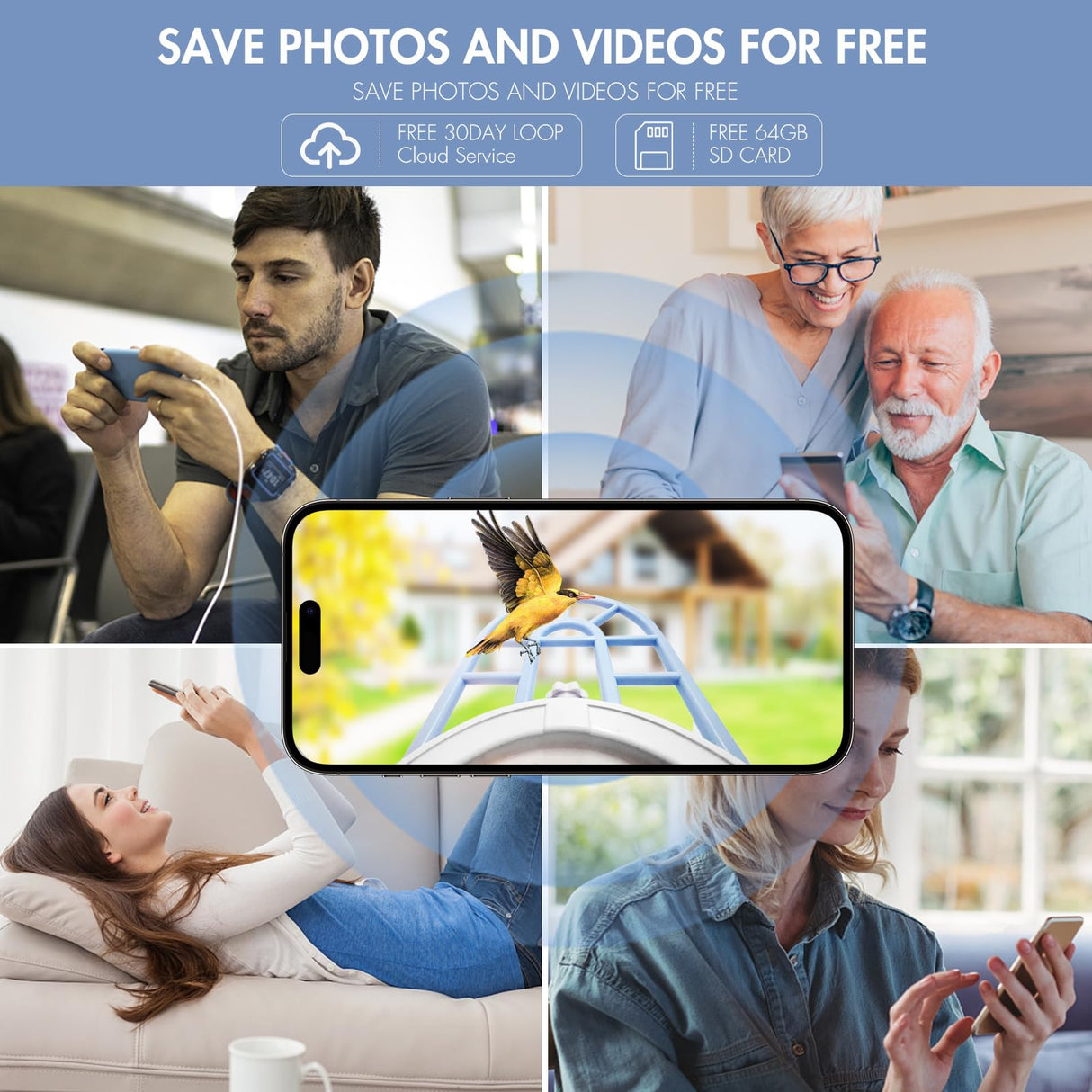 Smart Bird Feeder with Camera,Bird House Camera with AI Identify Bird Species,1080P HD Bird Watching Camera Auto Capture Bird Videos & Solar SMBDFOD